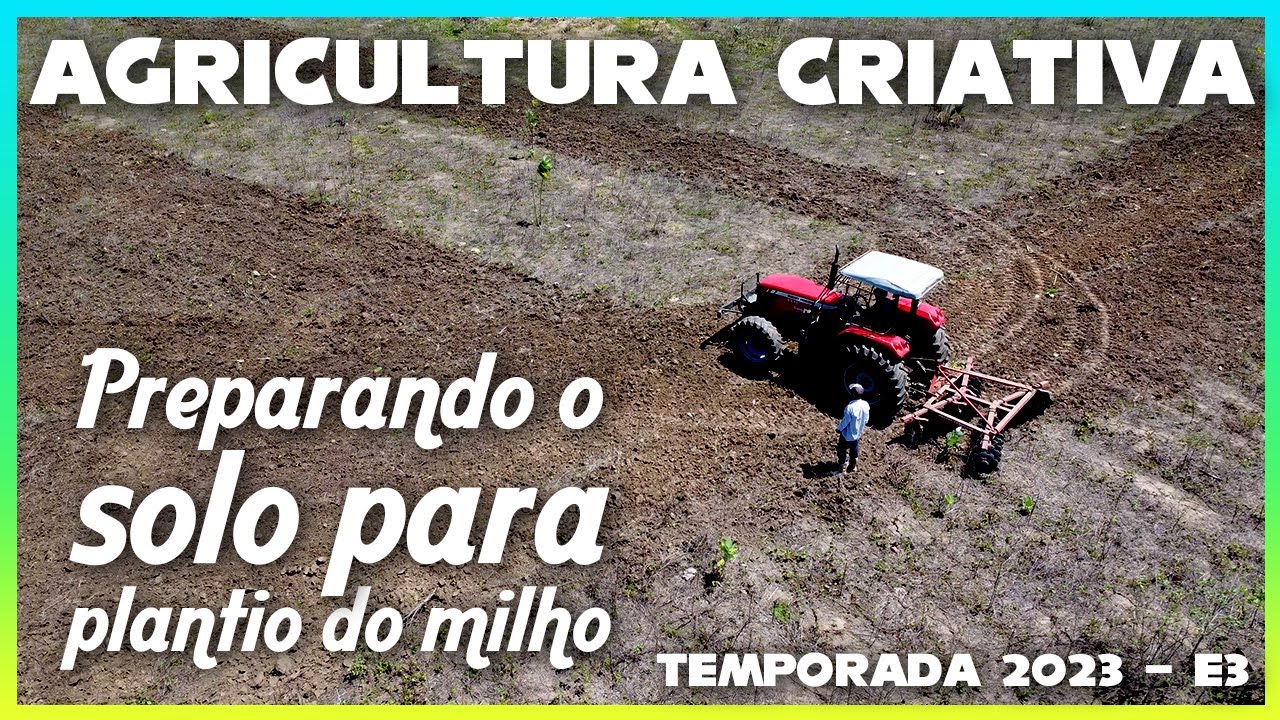 Arando o terreno para o plantio de milho - Trator Massey Ferguson 4275