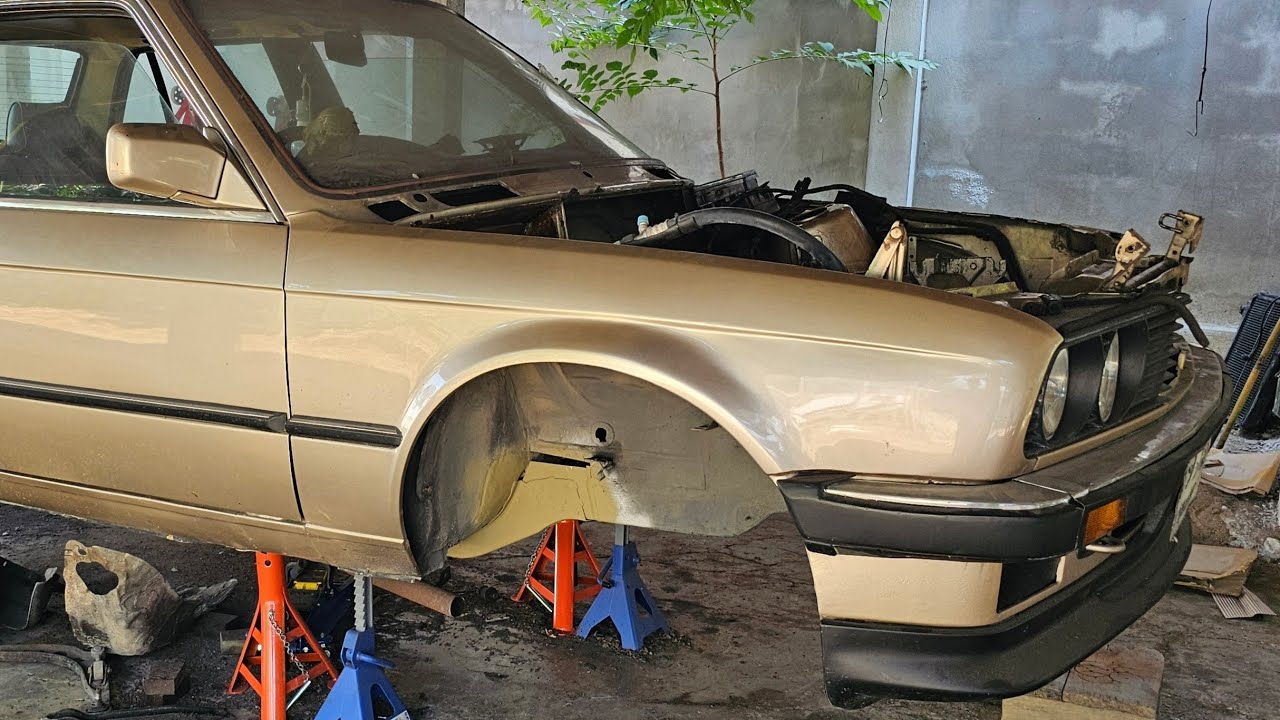Часть 20 - Ремонт ржавчины на шасси BMW E30 - сторона водителя - правостороннее рулевое управление