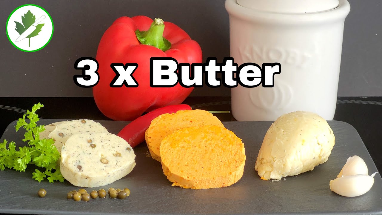 3 Buttermischungen perfekt zum Grillen und Kochen - Konfierter Knoblauch und gegrillte Chili