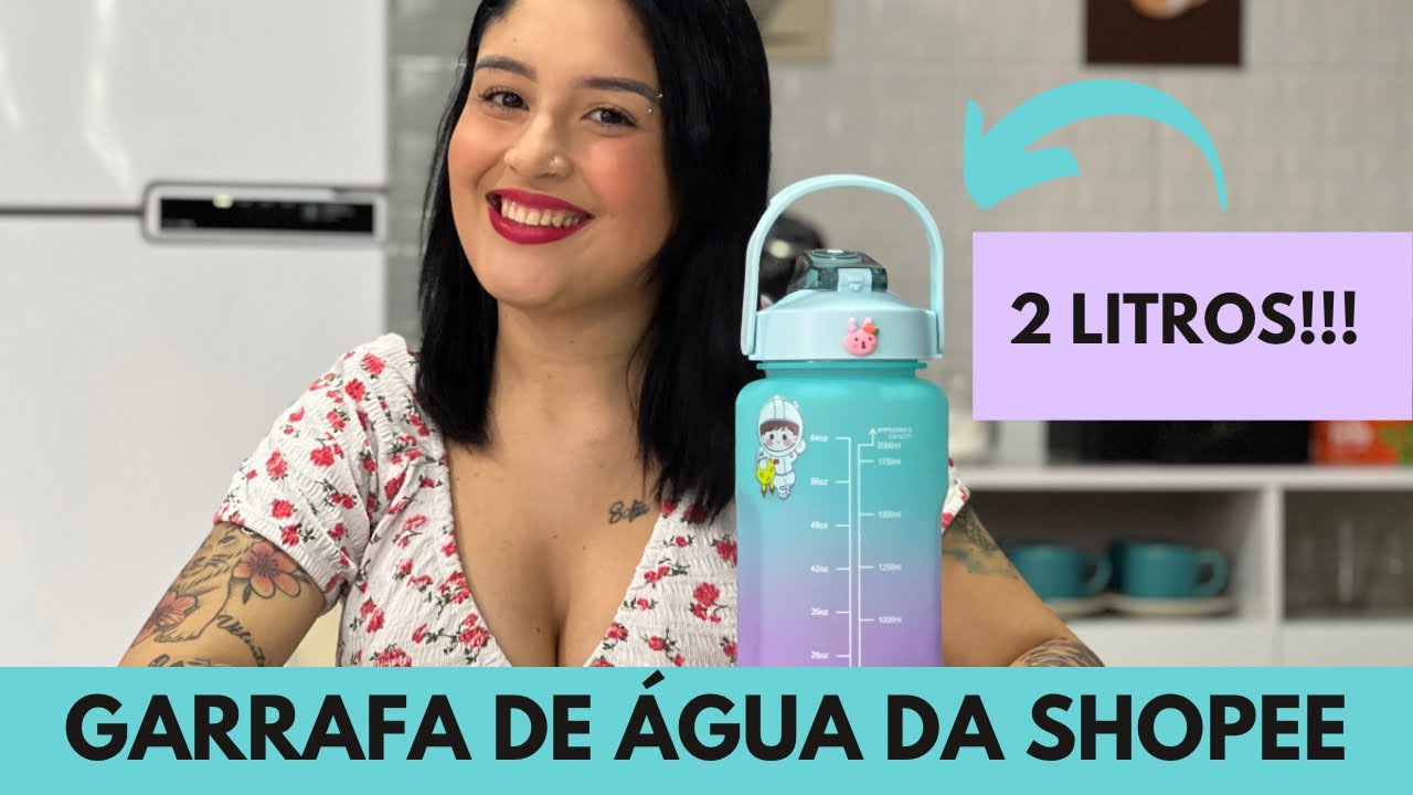 GARRAFA DE ÁGUA DA SHOPEE | montando, testando e decorando
