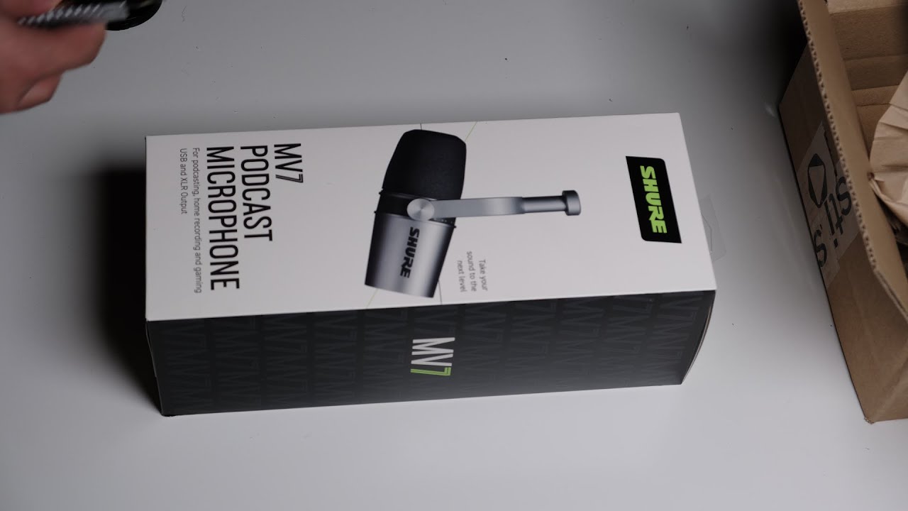 Shure MV7 silver unboxing