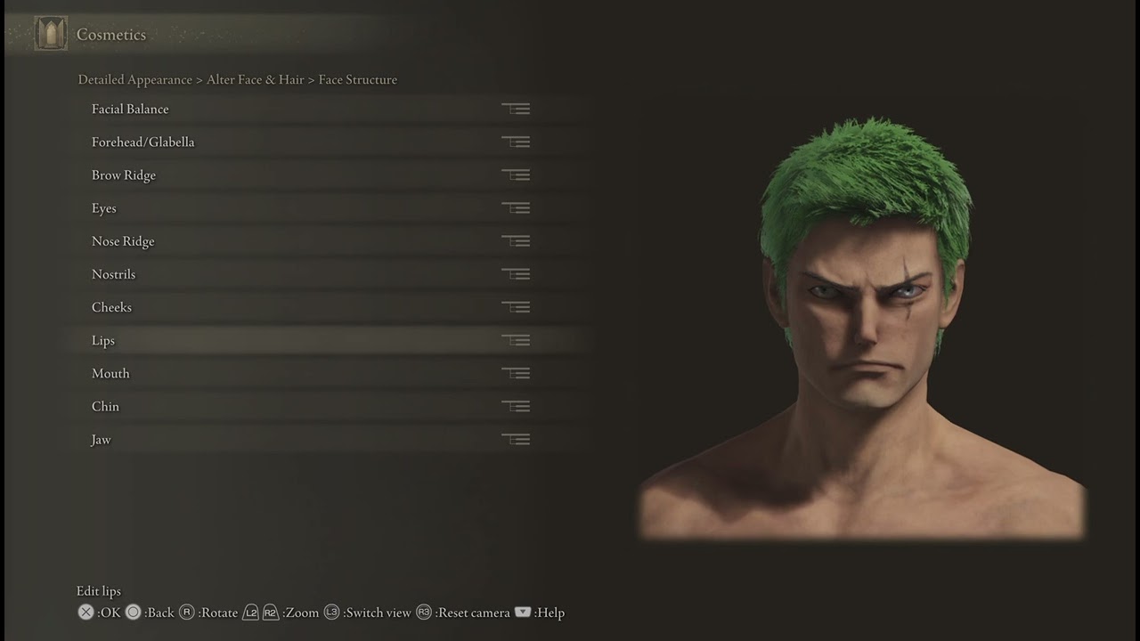 Elden Ring: how to create Zoro (One piece)