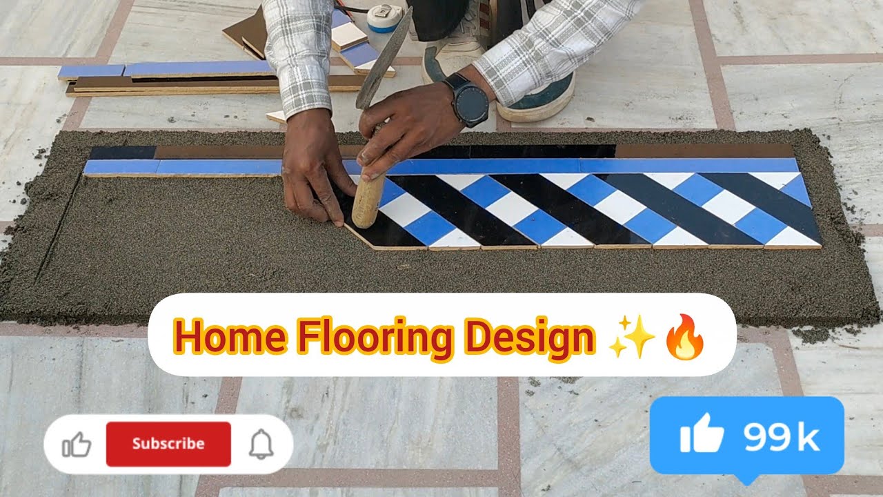 New Kitchen Floor Tiles Design with Border | Step by Step