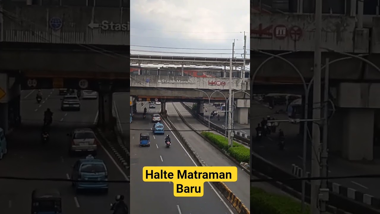 Ruang Integrasi transportasi umum Halte transjakarta Matraman baru sStasiun KRL Matraman#jakarta