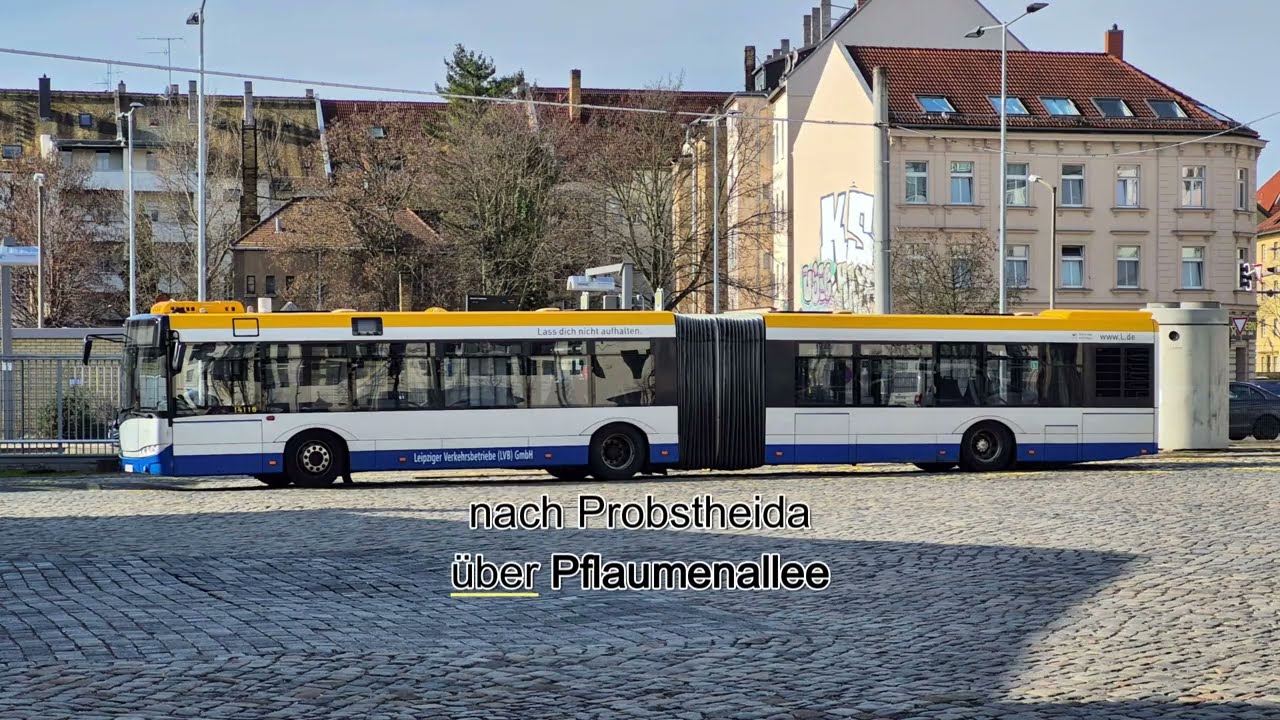 Linie 75 (Leipzig LVB) Meusdorf  ü. O.-Uhlmann-Str. z. Brauteich zurück Probstheida ü. Pflaumenallee