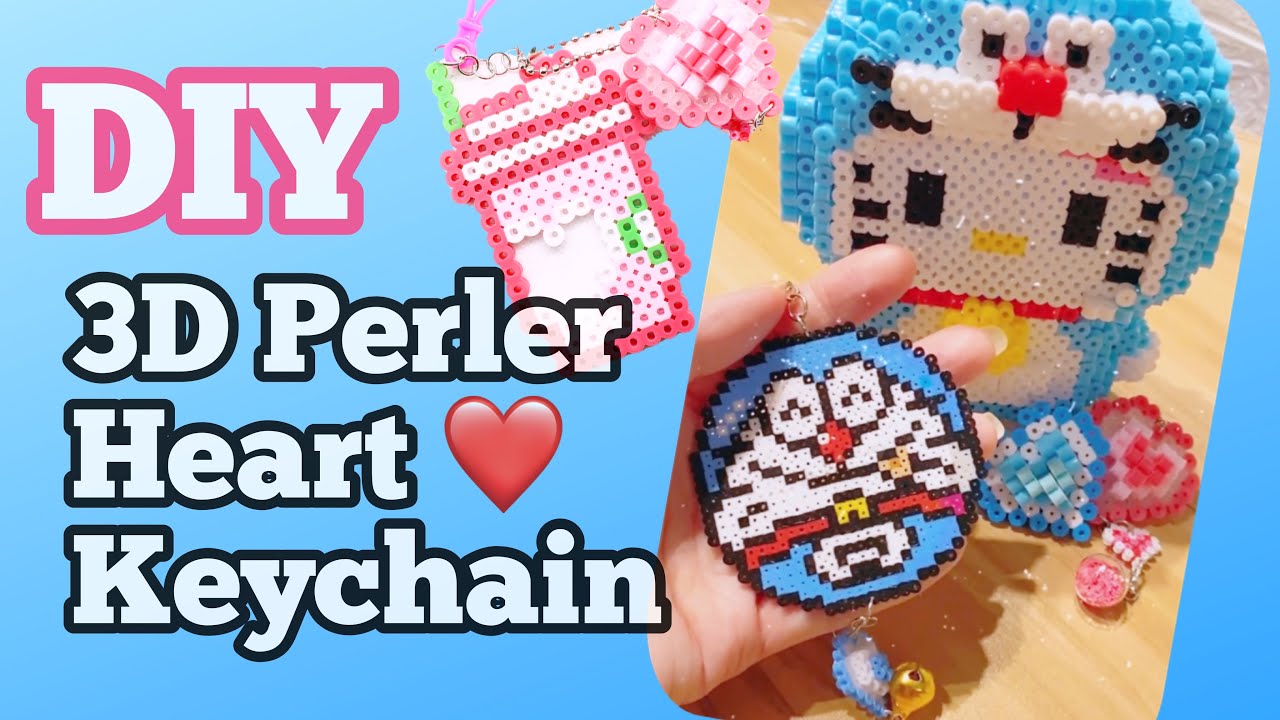DIY Doraemon 3D Perler Gift Idea | Handmade Crafty