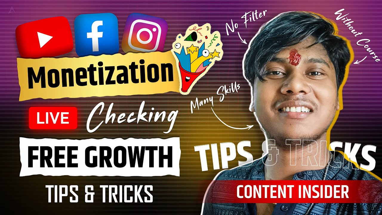 Live Channel Checking | Fast Growth On YouTube Facebook Instagram | Monetization Related Problem