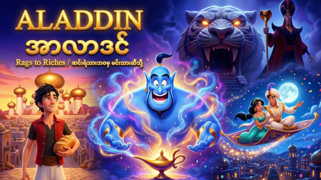 အလာဒင်နှင့် မှော်မီးခွက် (Aladdin & The Magic Lamp) | One Thousand and One Nights