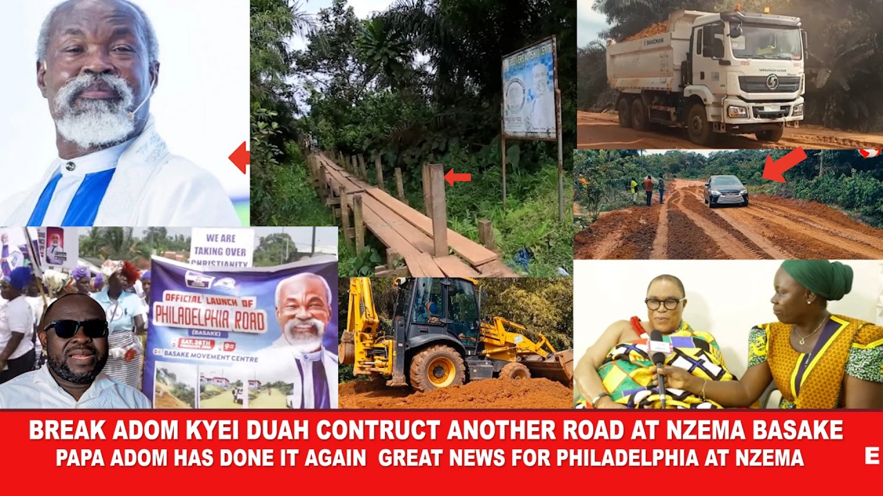 Break Waoo Adom Kyei Duah has construct another Road at Nzema Basake ,MP and DCE Clap for Papa Adom