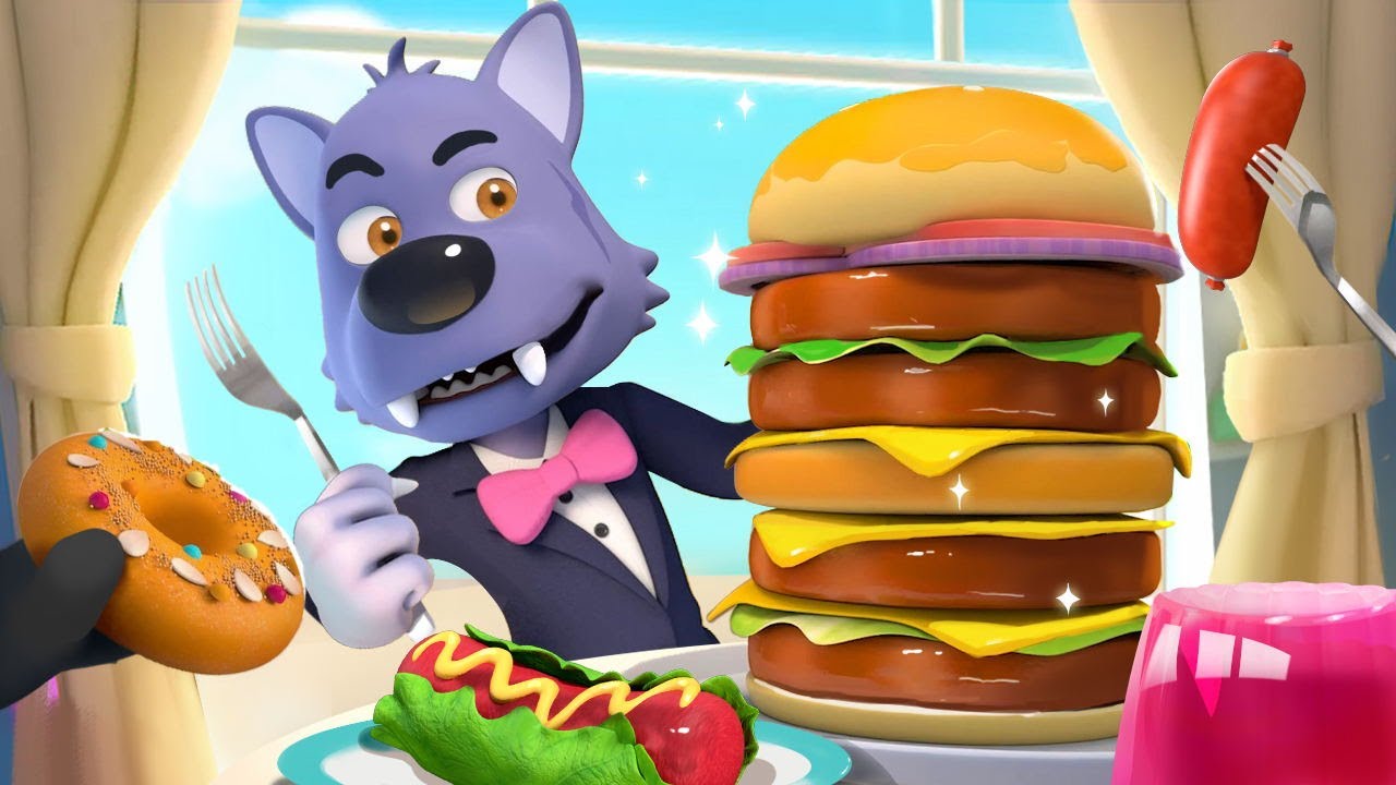 Wolf&rsquo;s First Time at the Restaurant | Numbers Song | Nursery Rhymes | Kids Song | BabyBus