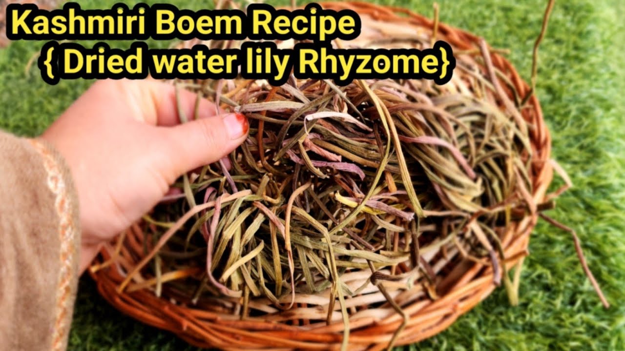 Kashmiri Boem Te Thool Recipe//Ist time on youtube[Dried water lily Rhyzome]