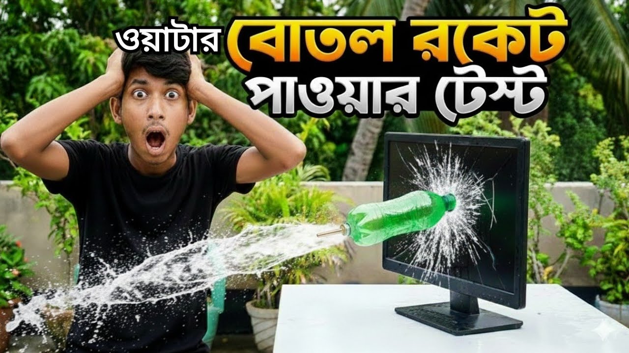 ওয়াটার বটল রকেট পাওয়ার টেস্ট