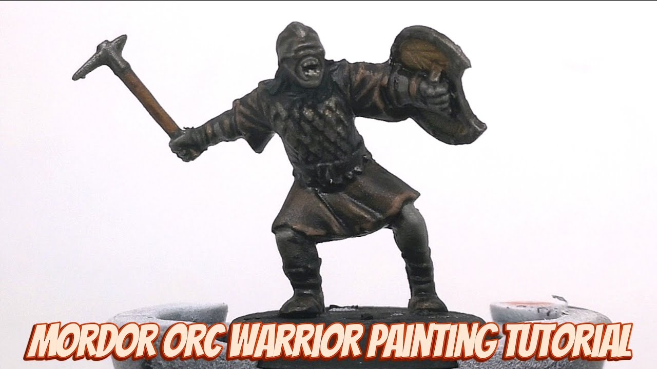 Mordor Orc Warrior Painting Tutorial (Middle Earth Strategy Battle Game)