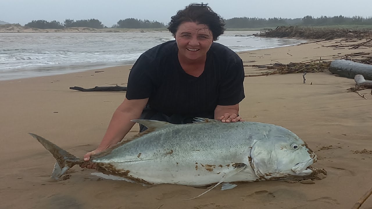 Catching GT's from the beach in St. Lucia KZN South Africa October 2025