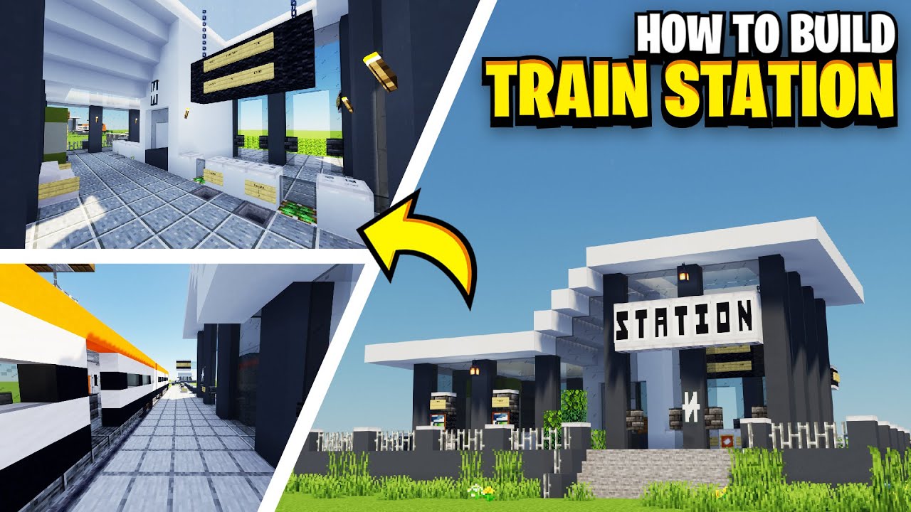 How To Build A TRAIN STATION In Minecraft!
