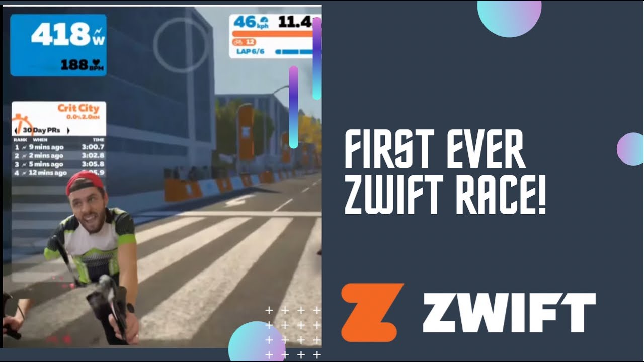 My first ever Zwift race! // Crit City Cat D // Sprint finish at the end!