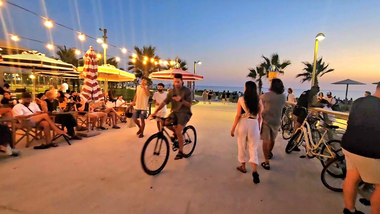Evening Walk in Tel Aviv | Sunset, Promenade, Music & Nightlife 🇮🇱 Israel
