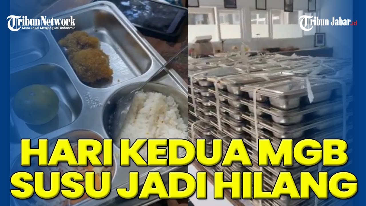 Waduh Hari Kedua Makan Gratis Porsi Ceban di Bandung Tiba-Tiba Susu Hilang Dari Menu