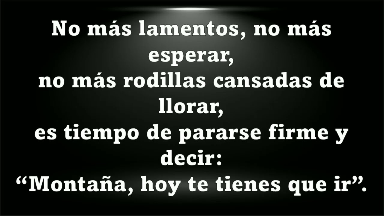 Háblale a la montaña letra 