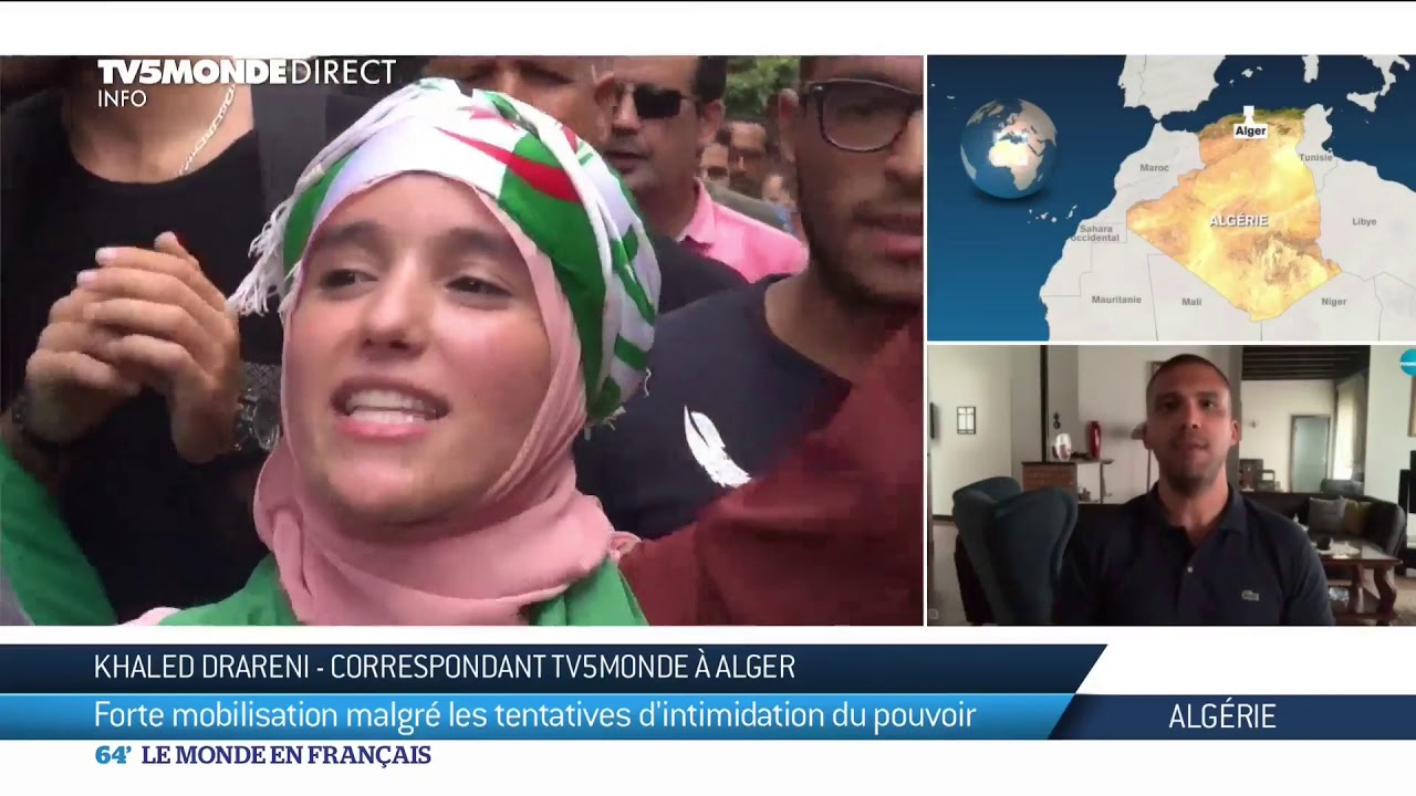 Alg&eacute;rie : forte mobilisation &agrave; Alger ce 31e vendredi cons&eacute;cutif face &agrave; l'arm&eacute;e et la police