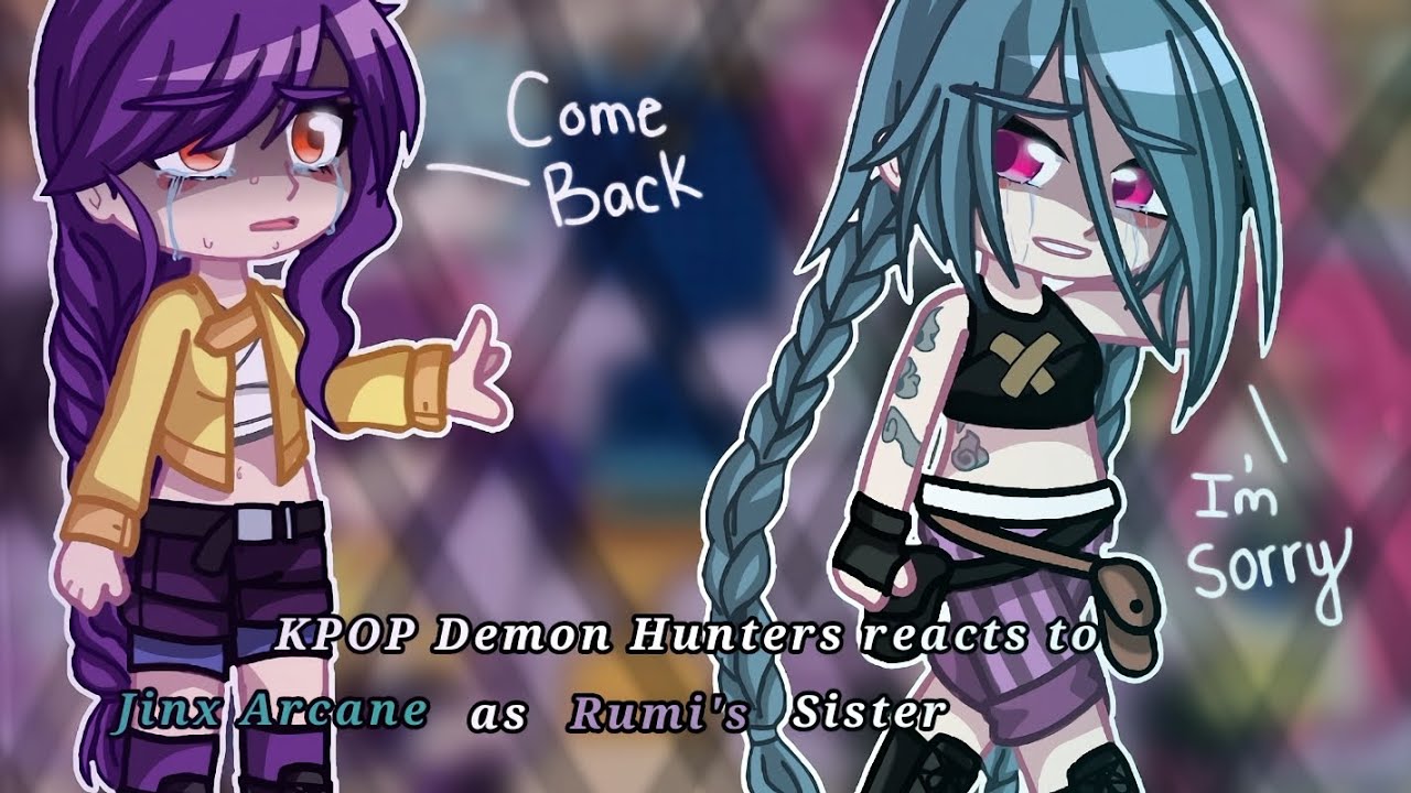 KPOP Demon Hunters reacts to Jinx Arcane as Rumi's Sister || KPOP Demon Hunters X League Of Legends 