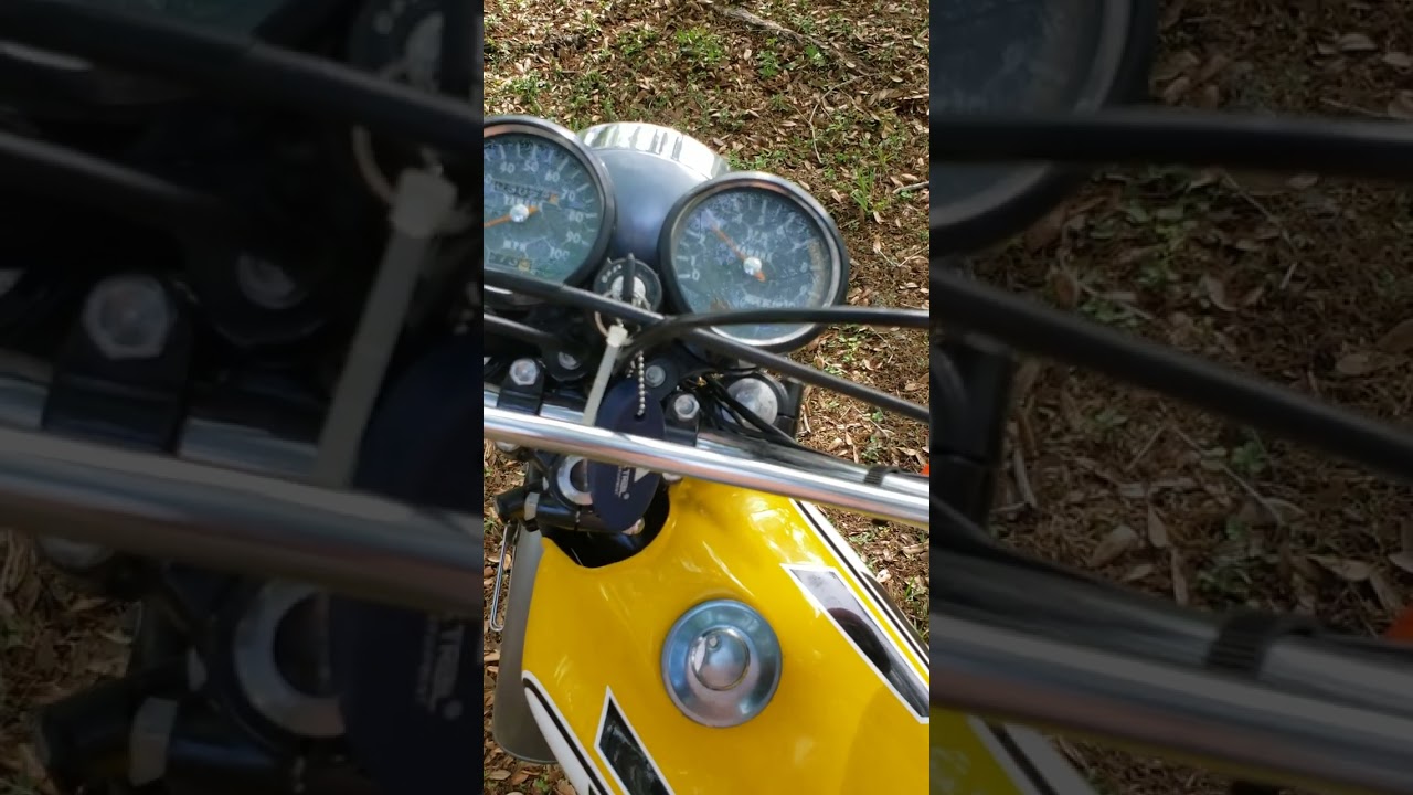 1975 Yamaha dt400 walk around and start