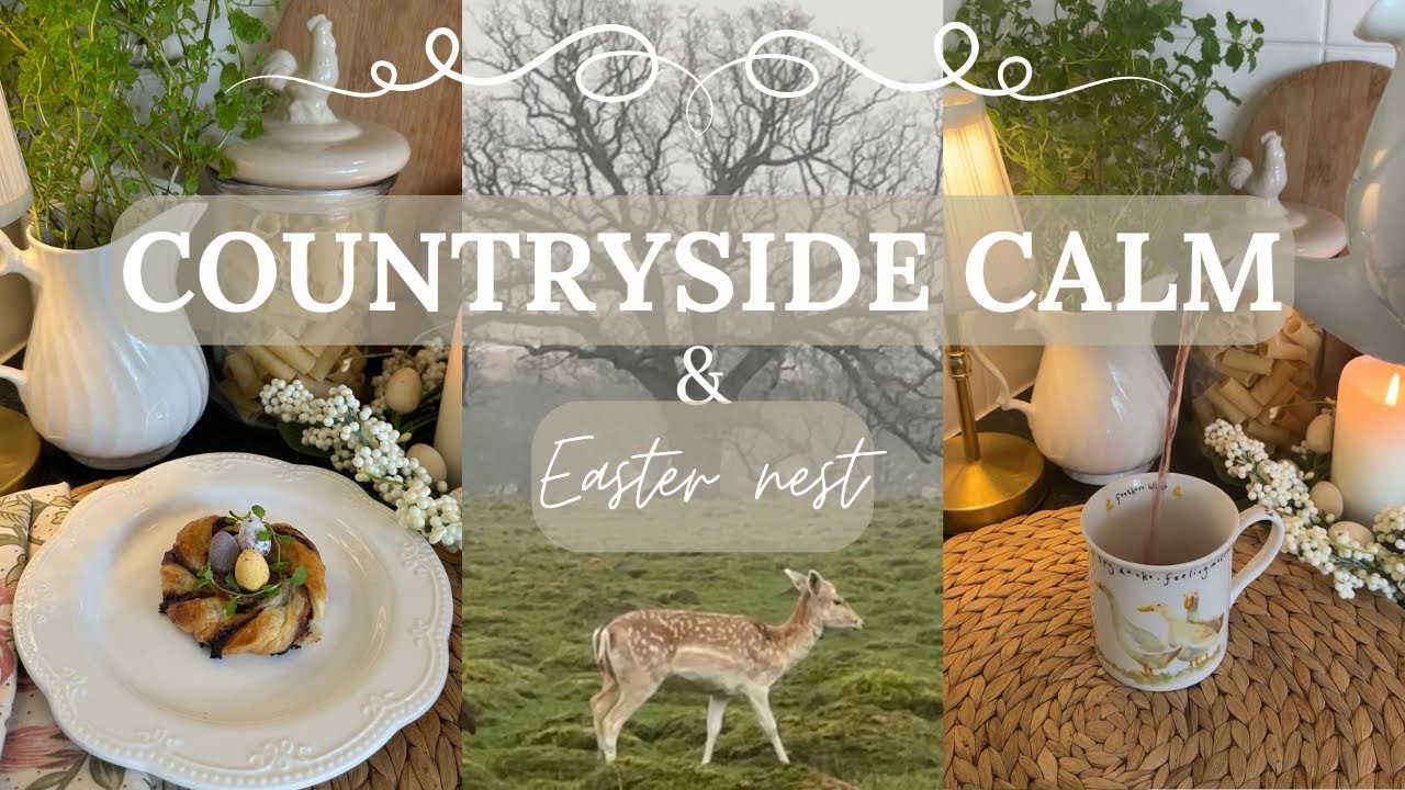 Slow Living in the English Countryside 🦌🕯️ Spring Deer, Cozy Tea Ritual & Cottagecore Baking