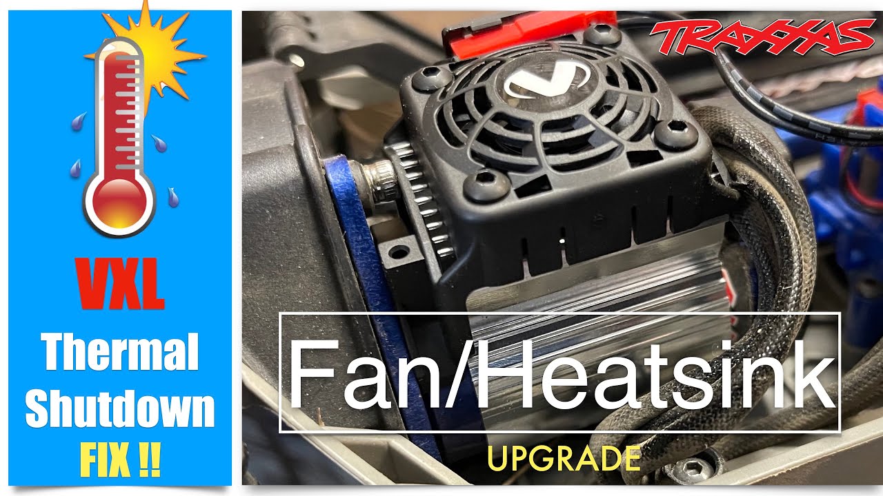 Traxxas Motor Cooling Upgrade - Heatsink and Cooling Fan combo - Fits 540 Size Can Motors