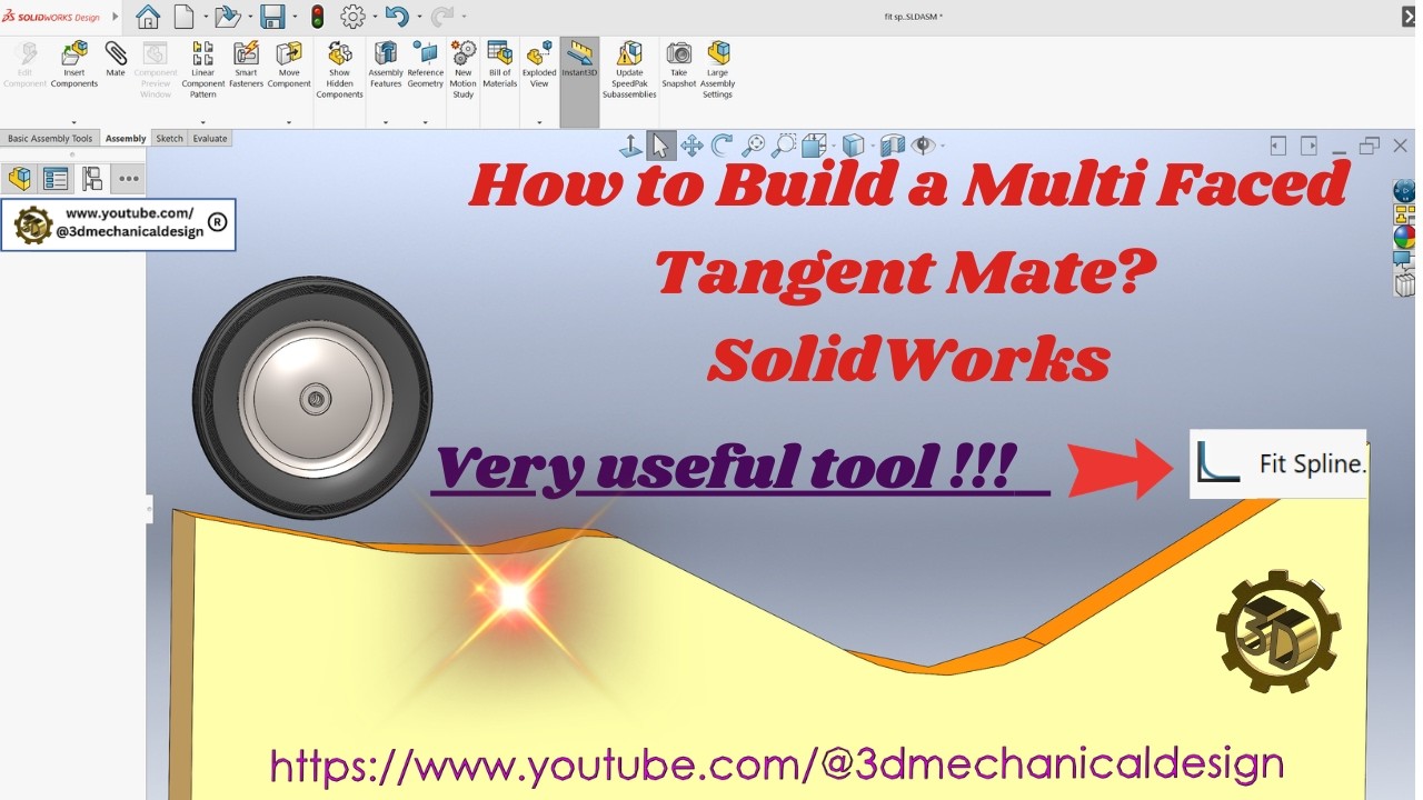 ⚡Mastering Complex Mates: The Multi-Faceted Tangent Trick in #solidworks