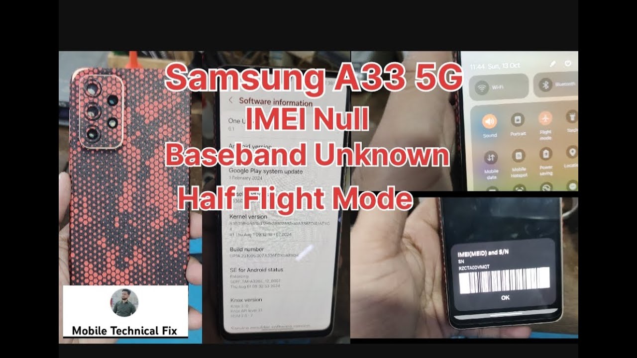 Cpu Exynos 1280 || Samsung A33 5G IMEI Number Null II Baseband Unknow @Mobile technical Fix