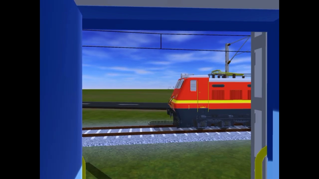 WAP4 Locomotive VS Gorakhpur Passenger Parallel Race - Indian Train Crossing 3D - 1236 Episode