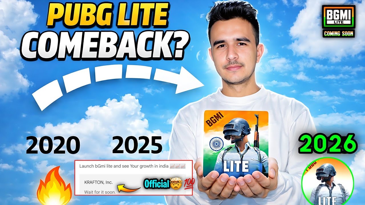 😱Pubg Lite Comeback💯Krafton Official Update🤯 2026 | BGMI Lite Release Date?😳 Update 2026 🔥