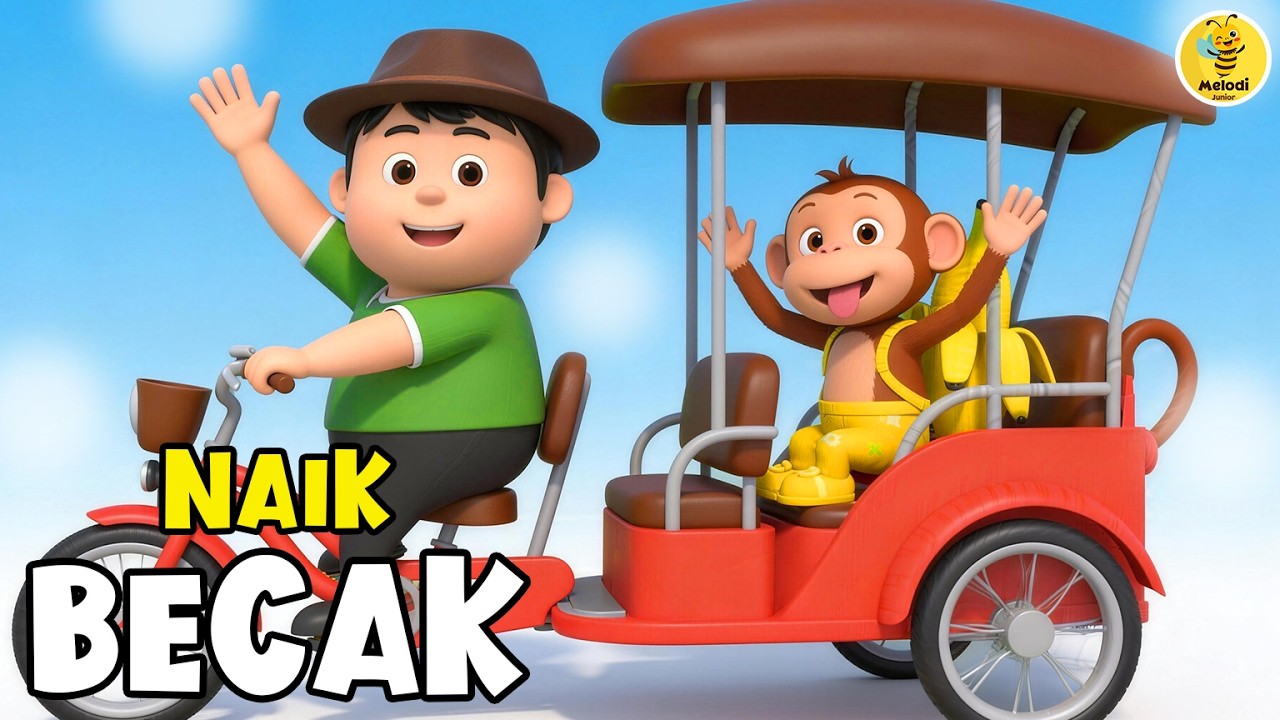 Lagu Anak Anak - Naik Becak - Lagu Anak & Balita Sangat Populer dan Viral Sepanjang Masa
