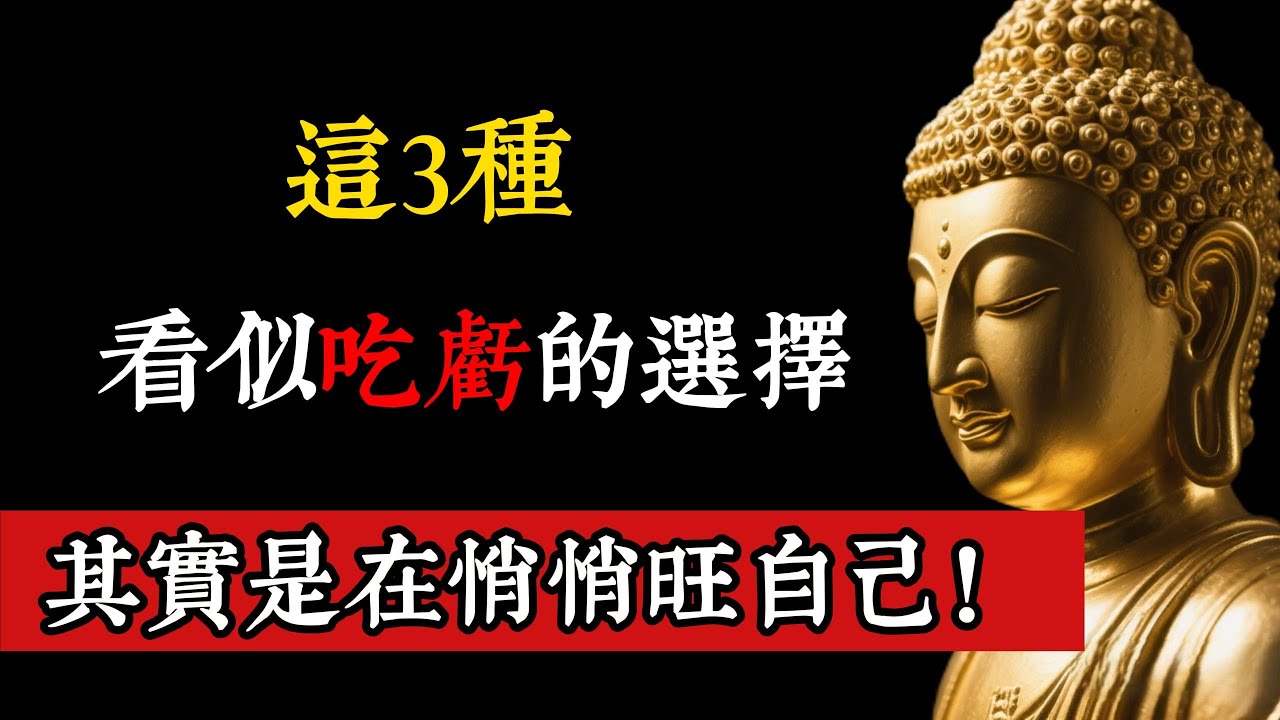這3種看似吃虧的選擇，其實是在悄悄旺自己！人過中年，若敢吃這三種虧，你的福報就要來了！#佛學智慧 #因果法則#中年危機 #轉運 #積德 #人生感悟 #斷舍離 #修心 #能量場 #福報#靈性覺醒#積陰德