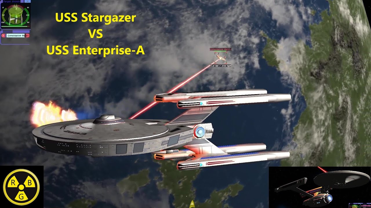 USS Stargazer VS USS Enterprise A | Both Sides | Star Trek Ships Battle | Bridge Commander |