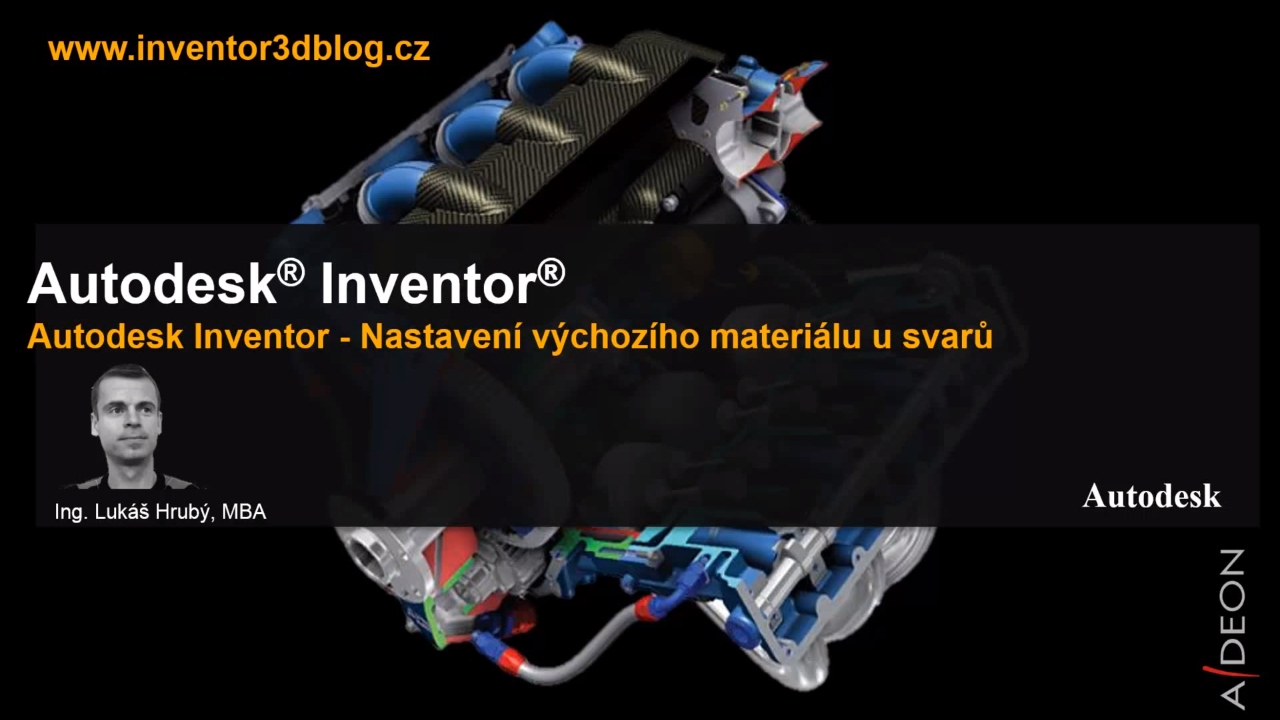 Autodesk Inventor návod - Nastavení výchozího materiálu u svarů