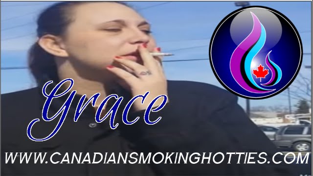 Grace is extremely sexy smoking a cigarette smoking fetish video