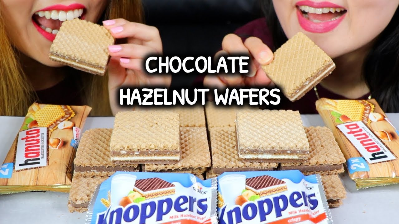 ASMR CHOCOLATE HAZELNUT WAFERS 초콜릿 웨이퍼 리얼사운드 먹방 チョコレートcoklat चॉकलेट| Kim&Liz ASMR