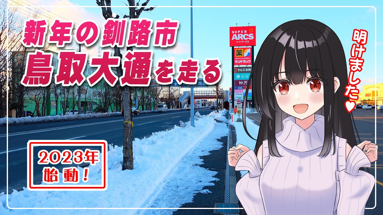 【2023年始動】正月明けの釧路市鳥取大通を走る 【北海道ドライブ】【歴史 由来】Hokkaido road
