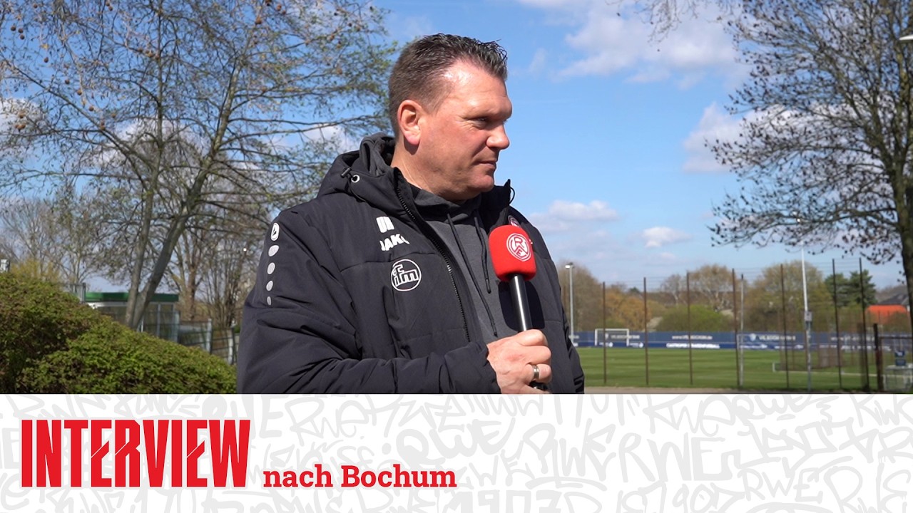 Interview mit Uwe Koschinat nach dem Testspiel beim VfL Bochum | #immeRWEiter #nurderrwe