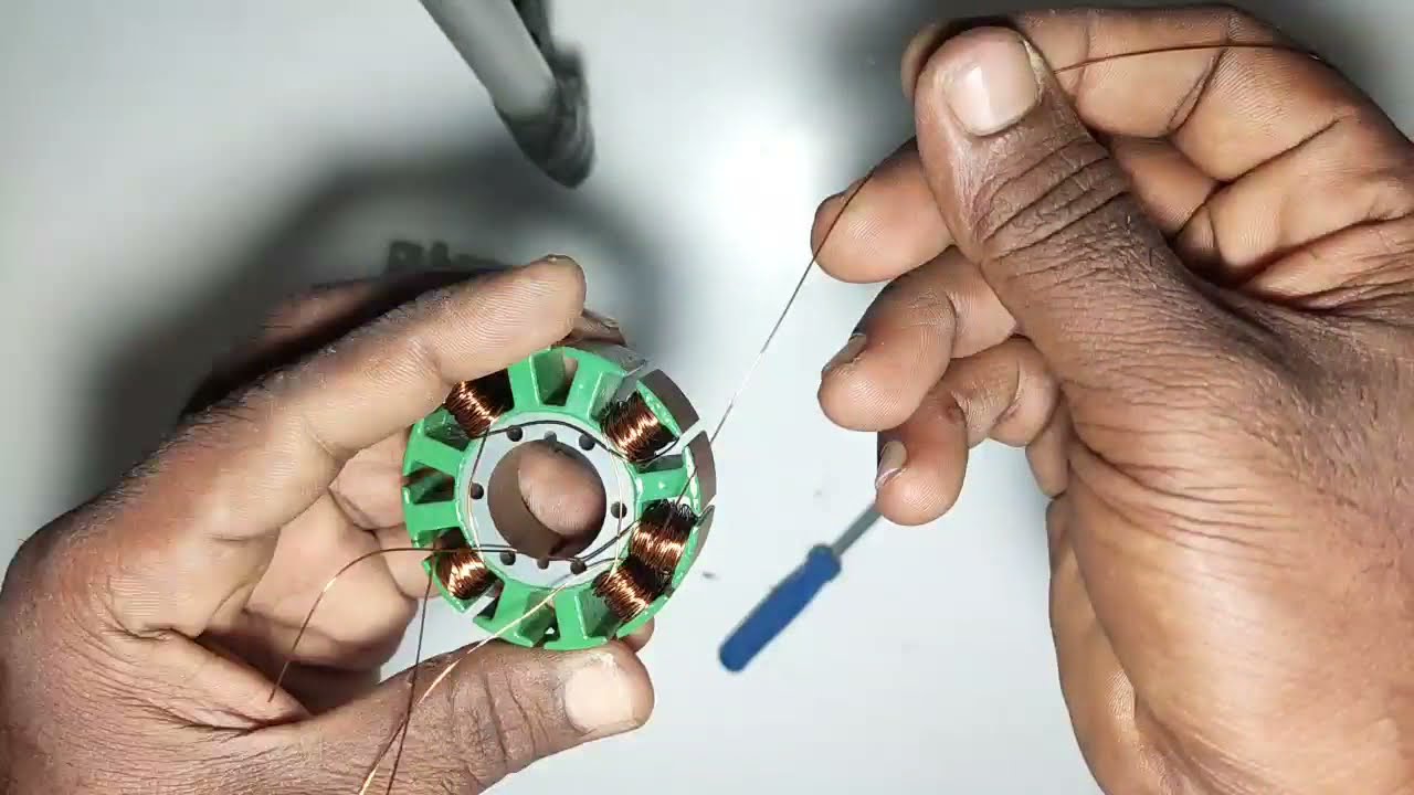 Rewinding a 12 pole BLDC motor stator #trending #entertainment #knowledge #electronic