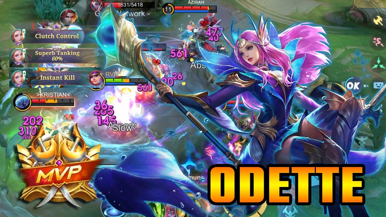 INSTANT KILL!! Mermaid Princess Odette MVP ~ MLBB
