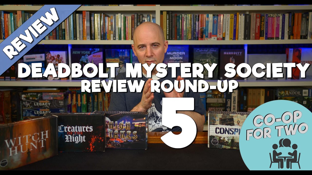 Deadbolt Mystery Society Roundup #5: A spoiler-free review and ranking of 5 more games