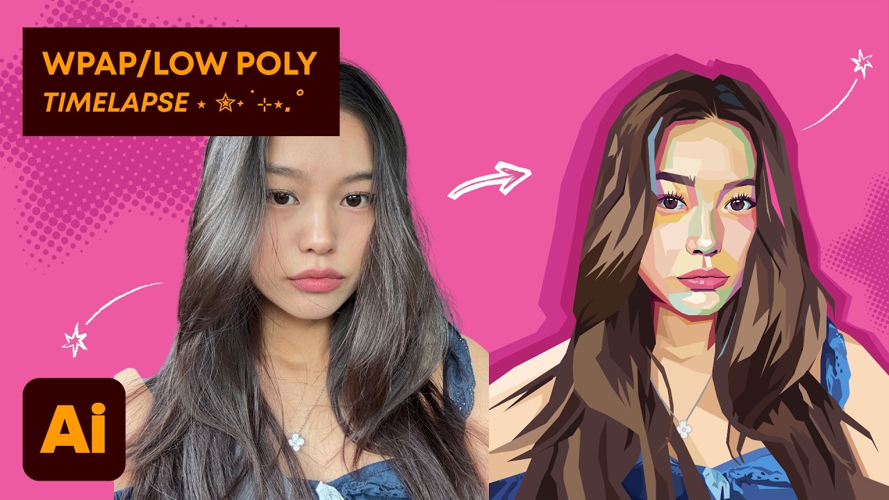WPAP/Low Poly on Adobe Illustrator (Timelapse)