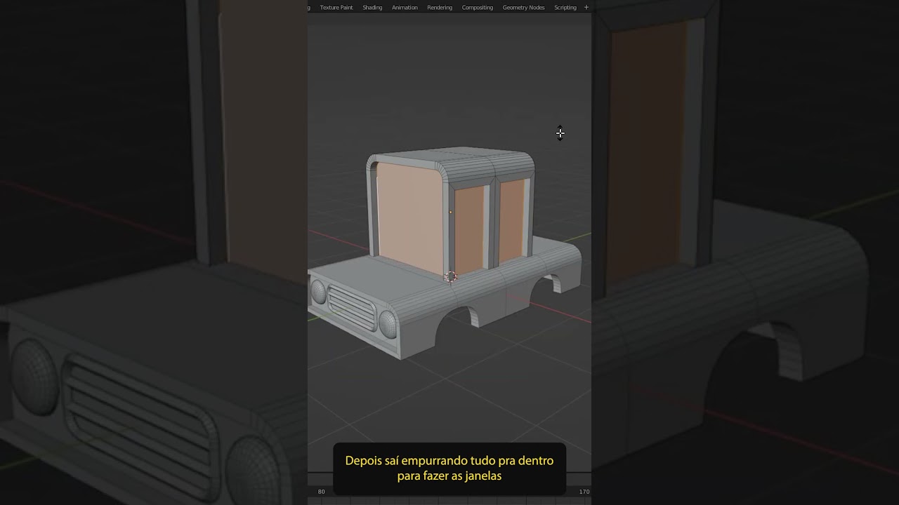 MODELAGEM no BLENDER - Carro 3D #shorts