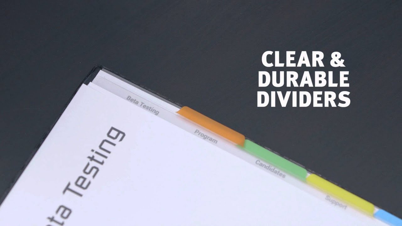 Build a Better Binder with Avery&reg; Clear Easy View Plastic Dividers