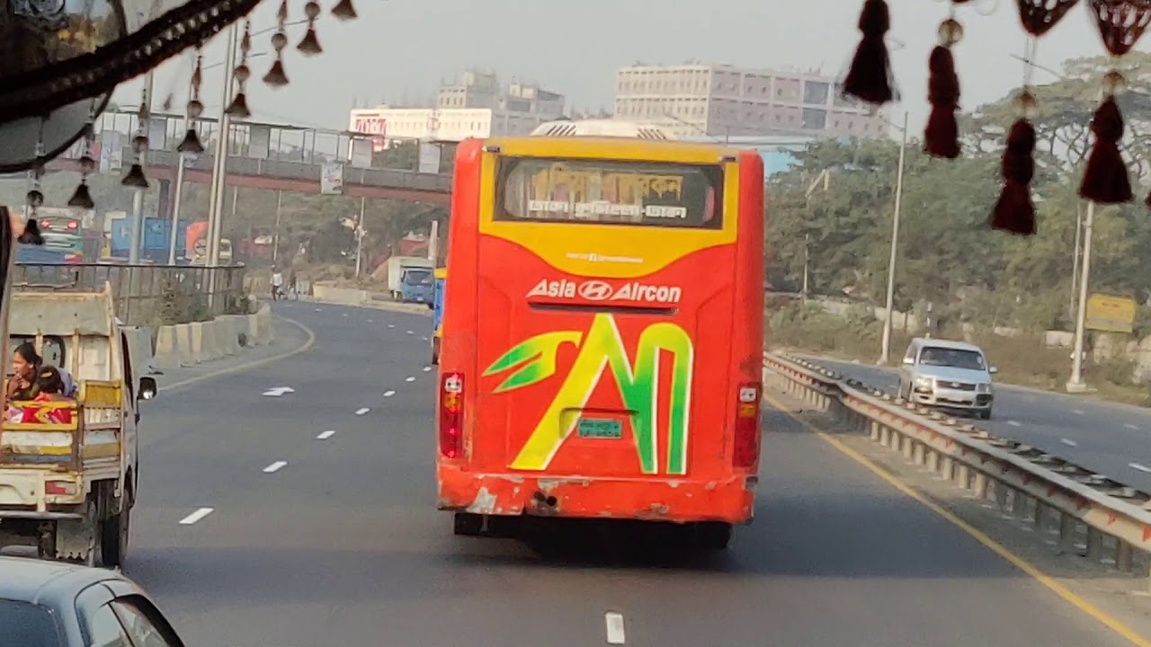 Comilla to Dhaka by bus, beautiful Daudkandi & Meghna Bridges