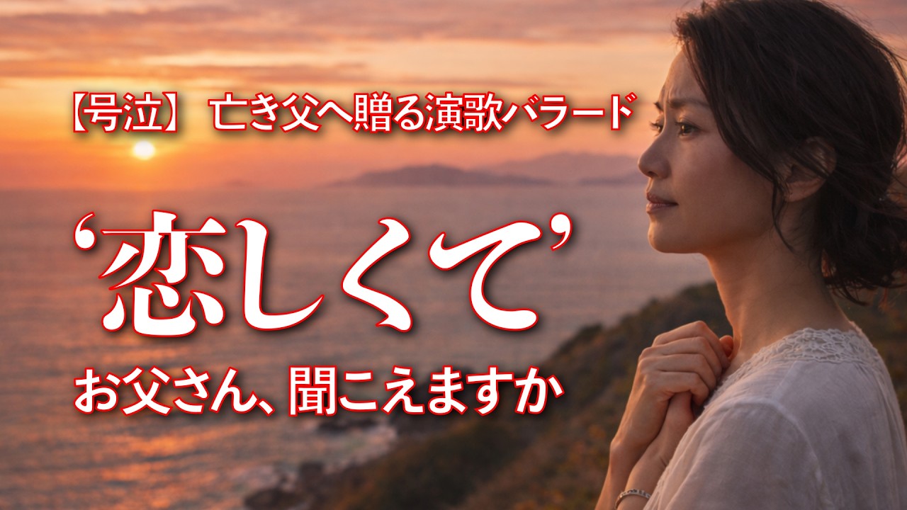 【号泣】お父さん聞こえますか… 亡き父へ贈る、涙の演歌バラード「恋しくて」