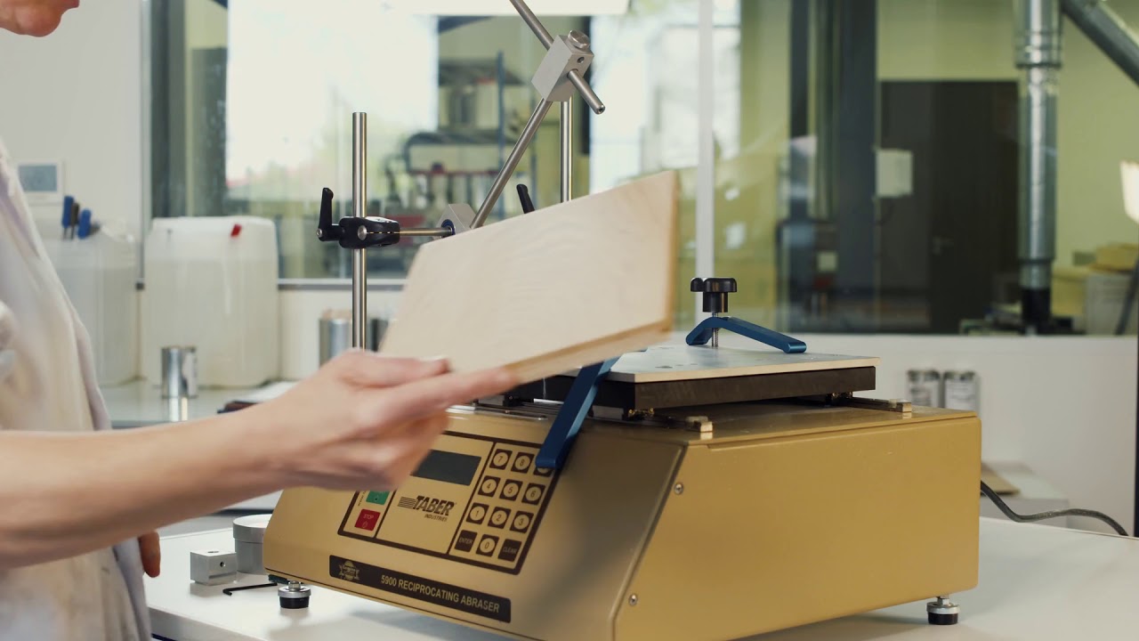 Taber Reciprocating Abraser test - Wood floor