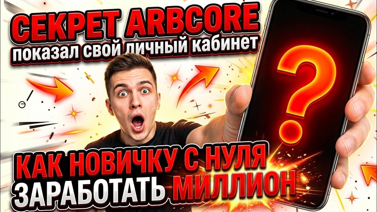 ARBCore СМОТРЕТЬ ДО КОНЦА👉показал свой личный кабинет как новичку с нуля заработать миллион